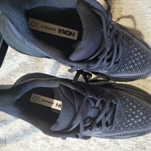 Hoka Black Mesh Athletic Shoes for Performance